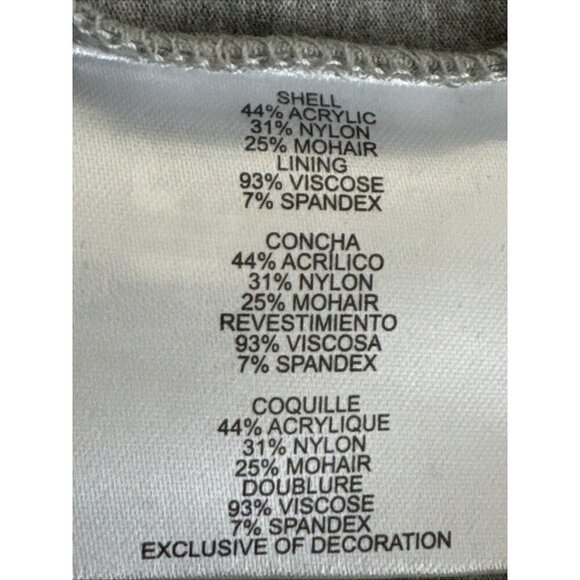 Maddie JS Lined Mohair Blend Sweater Gray NWT - Picture 12 of 16